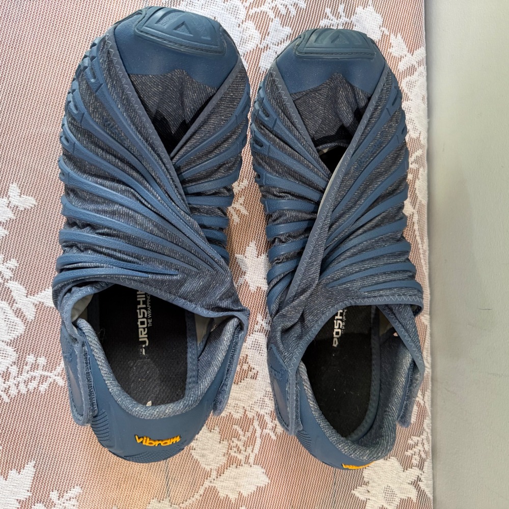 Vibram Furoshiki The Wrapping Sole Mens 12 Blue Excellent Minimalist Sneakers